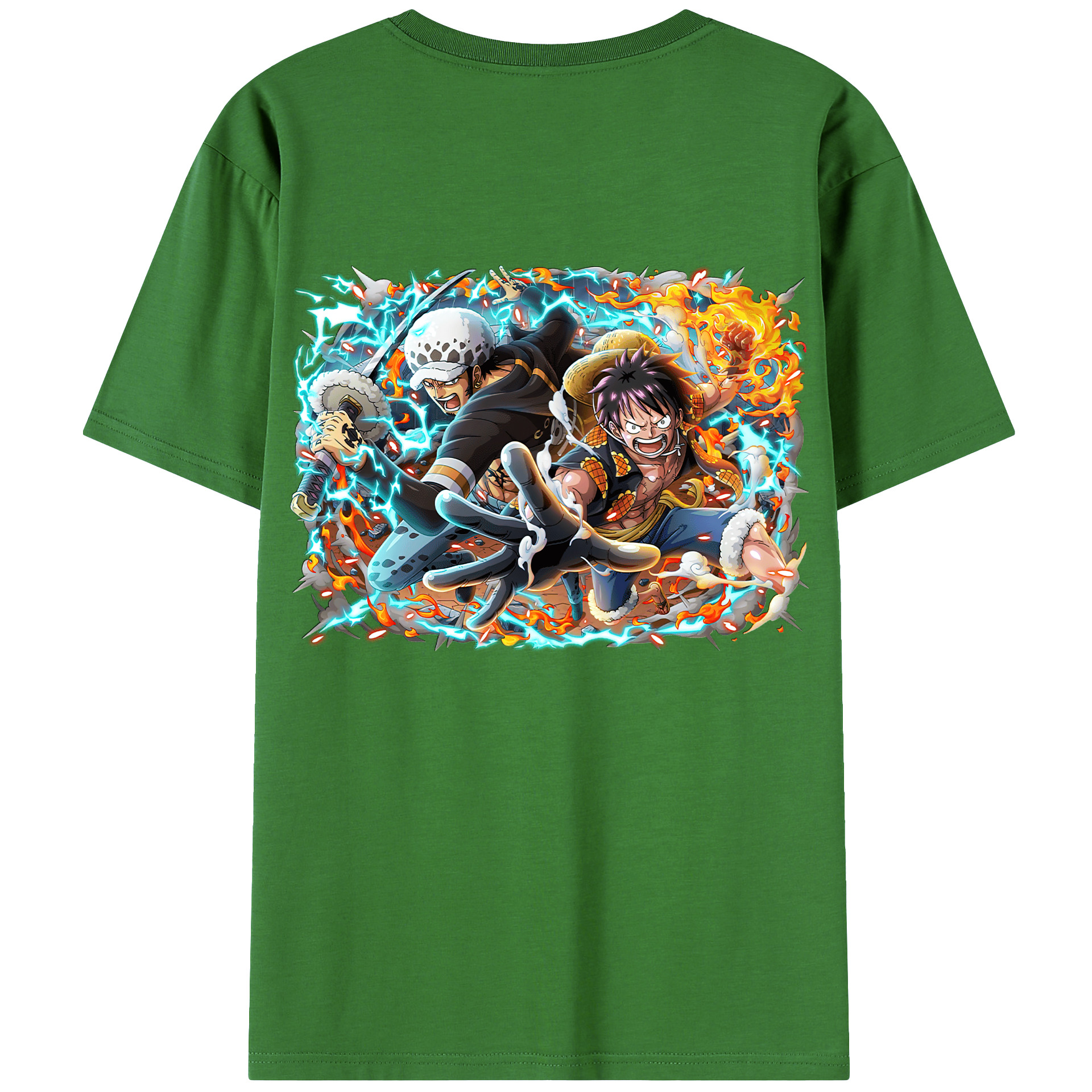 ワンピース モンキー・D・ルフィ ONE PIECE Monkey D. Luffy レディース半袖Tシャツ(バックプリント)